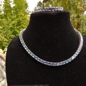 MYSTIC TOPAZ SS NECKLACE 78.57CT LE15 BRACELET 28.06CT LE20 EARRINGS 6.41CT LE45